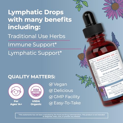 Lymphatic Support Drops | USDA Organic Lymphatic Cleanse Immune Support Supplement MaryRuth Organics buy supplements canada