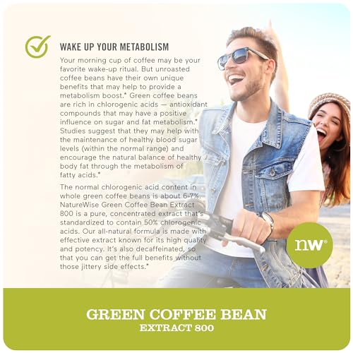 NatureWise Green Coffee Bean Extract - Pure Green Coffee Bean Capsules 800mg NatureWise buy supplements canada