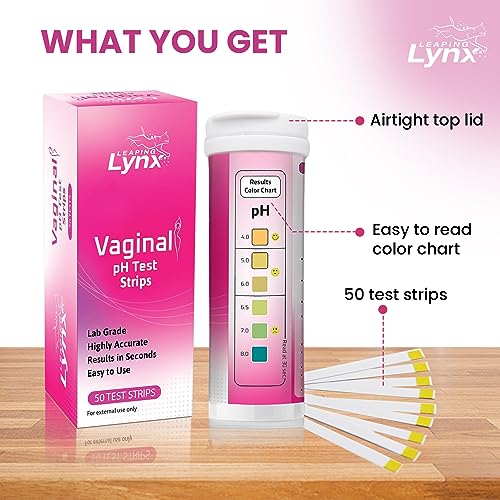 5-Minute Vaginal pH Test Kit for Women - 50 Premium-Quality Vaginal Heath pH Test Strips Included Leaping Lynx buy supplements canada