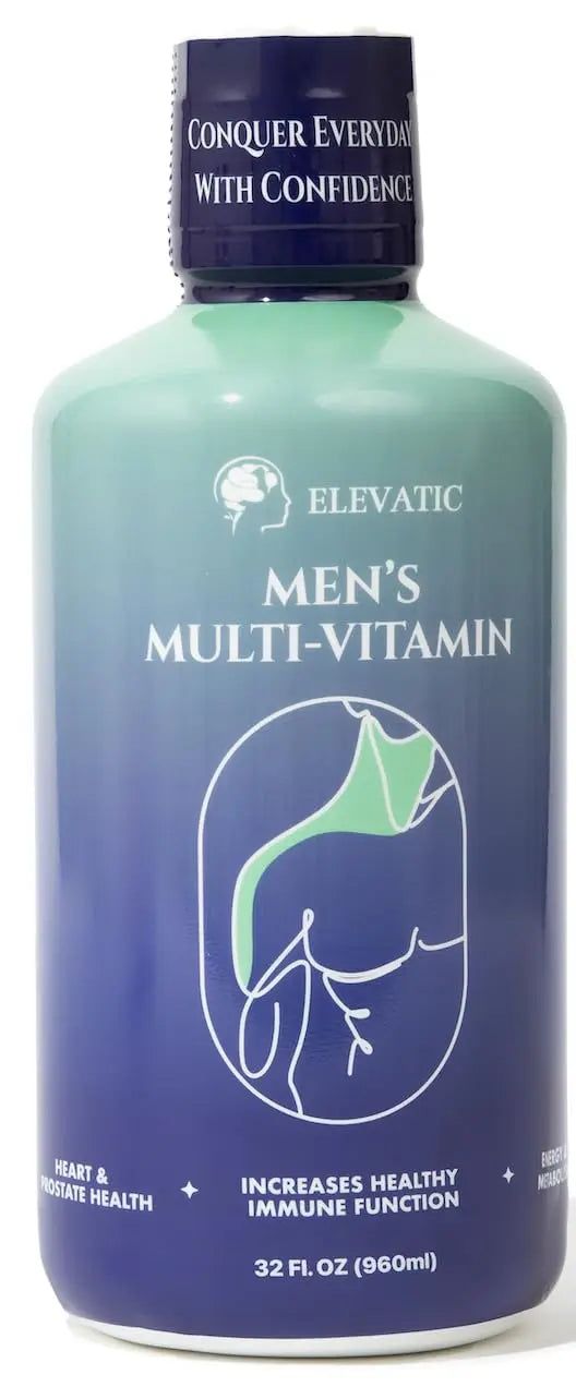 Elevatic Multivitamin for Men | 32 Fl.oz (960ml) | Superior Tasting | All Natural | Energy Booster Liquid Multivitamin Elevatic buy supplements canada