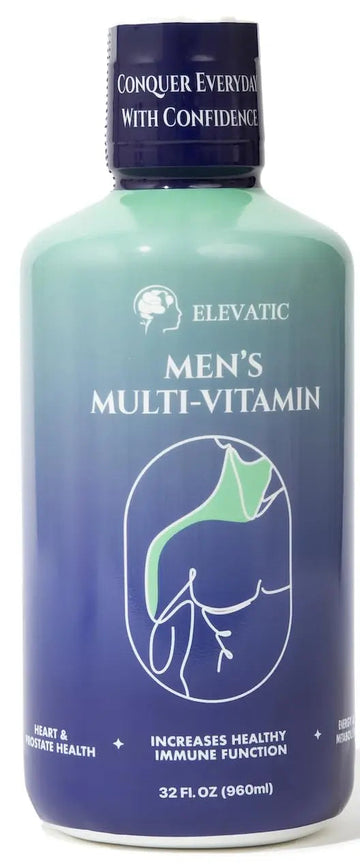 Elevatic Multivitamin for Men | 32 Fl.oz (960ml) | Superior Tasting | All Natural | Energy Booster Liquid Multivitamin Elevatic buy supplements canada