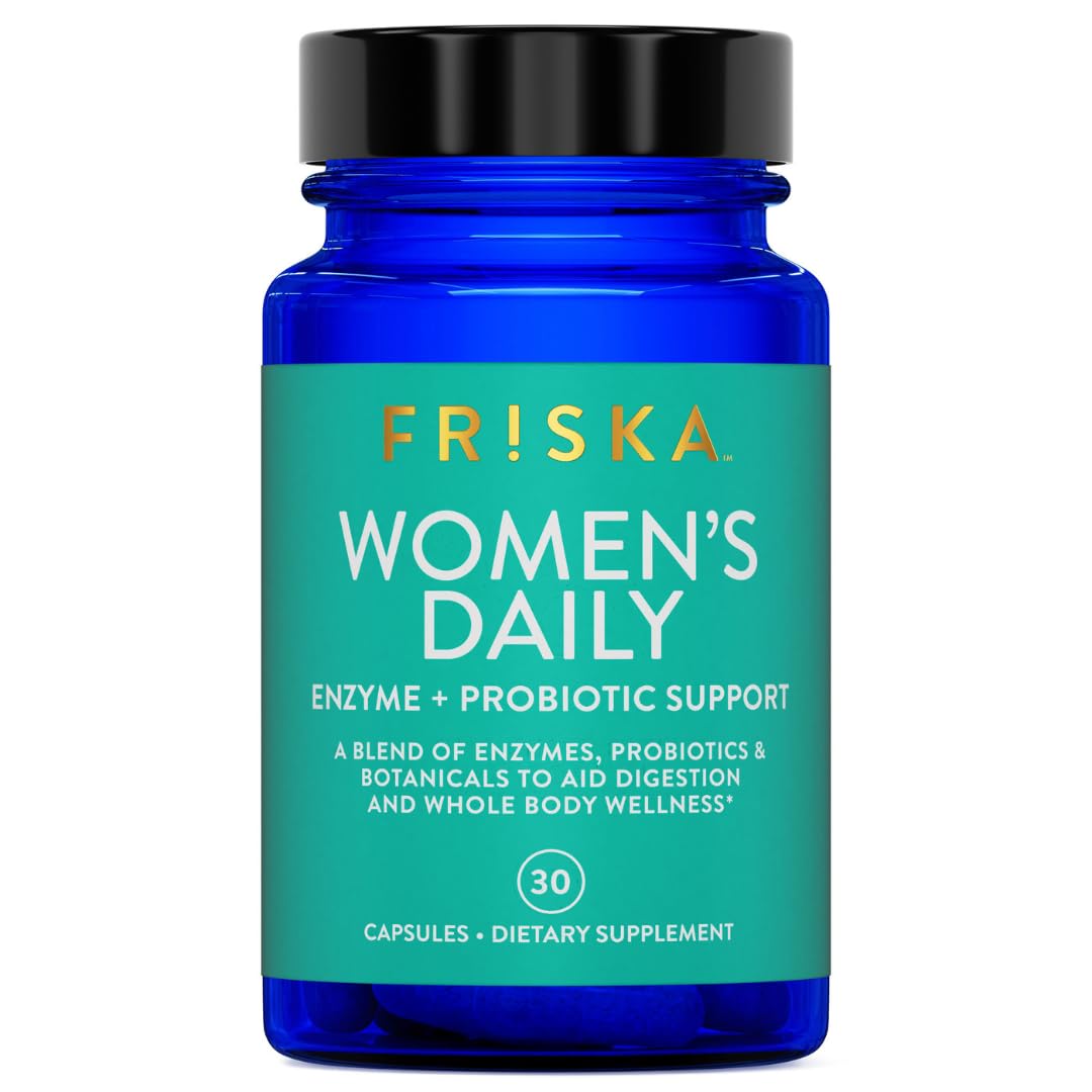 FRISKA Women’s Daily Digestive Enzyme and Probiotics Supplement, Advanced Natural Support for Female Digestive Health, Fights Bloating, Eases Digestion FR!SKA buy supplements canada