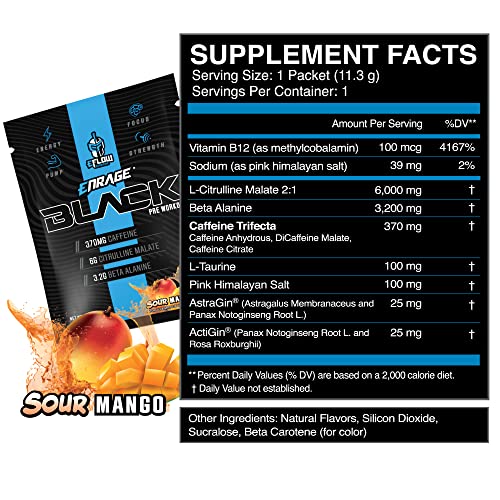 eFlow Nutrition ENRAGE Black Preworkout Sample Packs - Travel Packs - High Stim Energy eFlow Nutrition buy supplements canada
