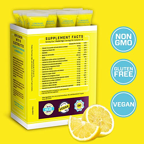 KEY NUTRIENTS Multivitamin Electrolytes Powder Packets - Refreshing Lemonade 40 Pack Hydration Packets - Travel Hydration Powder - No Sugar, No Calories, Gluten Free - Made in USA KEY NUTRIENTS buy supplements canada