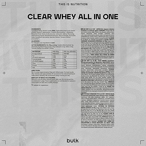 Bulk Clear Whey All in One, Protein Powder Shake, Blue Raspberry, 500 g Bulk buy supplements canada