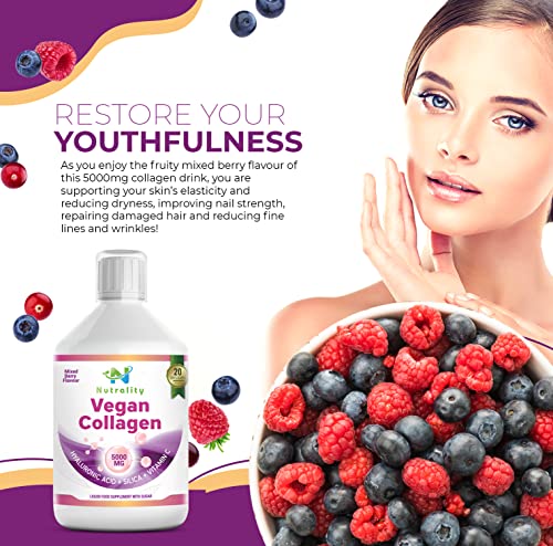 Nutrality Vegan Liquid Collagen | Premium-Grade 5000mg Hydrolyzed Collagen Peptides with Silica, Biotin Nutrality buy supplements canada