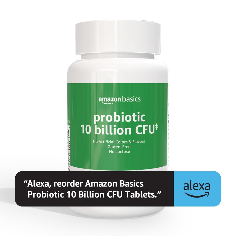 Amazon Basics Daily Probiotic, 10 Billion Active Cultures, Supporting Digestive and Intestinal Health, Capsule, 60 Count, Two Month Supply Amazon Basics buy supplements canada