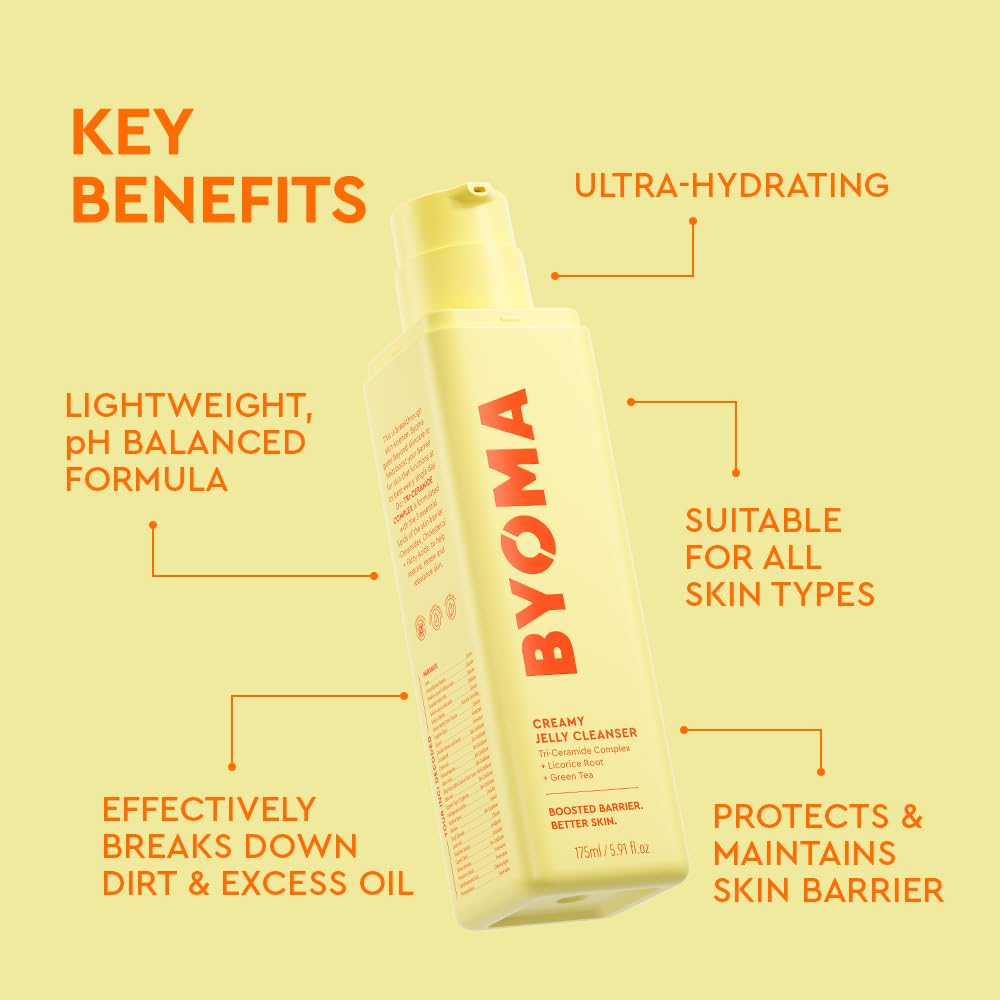 BYOMA Creamy Jelly Cleanser - Hydrating Facial Cleanser for Skin Barrier Repair -Tri-Ceramide Face Wash for Sensitive Skin & All Skin Types BYOMA buy supplements canada