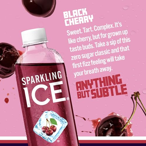 Sparkling Ice, Black Cherry Sparkling Water, Zero Sugar Flavored Water, with Vitamins Sparkling ICE buy supplements canada