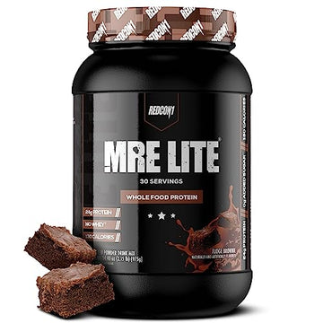 REDCON1 MRE Lite Whole Food Protein Powder, Fudge Brownie - Low Carb & Whey REDCON1 buy supplements canada