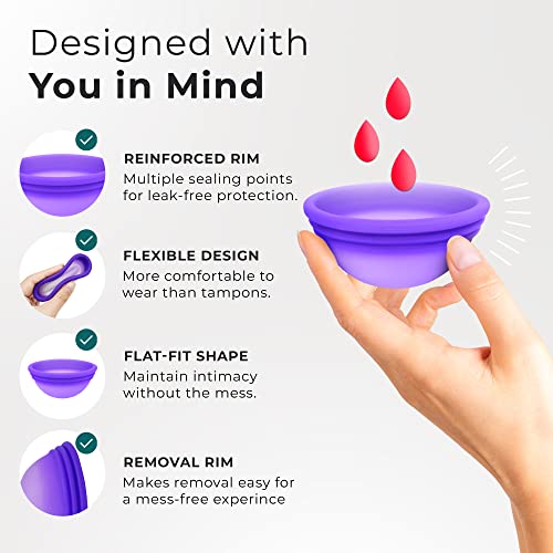 Ecoblossom Menstrual Original Disc - Set of 2 Reusable Period Discs Regular (Small & Large (Pack of 2)) EcoBlossom buy supplements canada