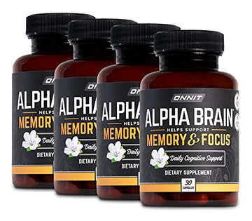 ONNIT Alpha Brain (120ct) - Over 1 Million Bottles Sold - Premium Nootropic Brain Sup ONNIT buy supplements canada