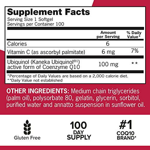 Qunol Mega Ubiquinol 100mg CoQ10, Superior Absorption, Patented Water and Fat Soluble Qunol buy supplements canada