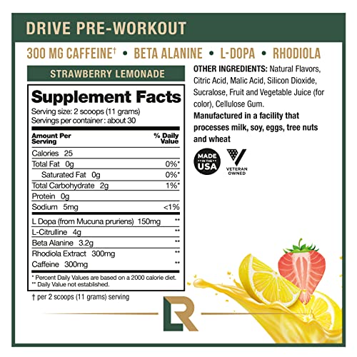 Live Relentless by Tim Kennedy, Drive Pre-Workout, Merica's Strawlemon, 30 Servings Live Relentless buy supplements canada