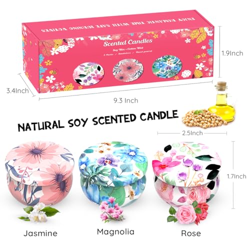 3 Pack Scented Candles Set for Christmas Thanksginving Gift, Relaxing Aromatherapy Candles Gift Henaler buy supplements canada