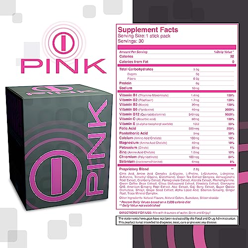 Energy Drink Powder, bHIP Pink for Women 30 Drink Mix Packets. Energy Supplements b:hip buy supplements canada