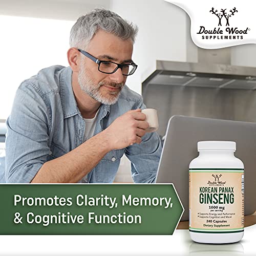 Ginseng Capsules (Korean Red Ginseng Extract, Panax Ginseng 10% Ginsenosides) Double Wood Supplements buy supplements canada