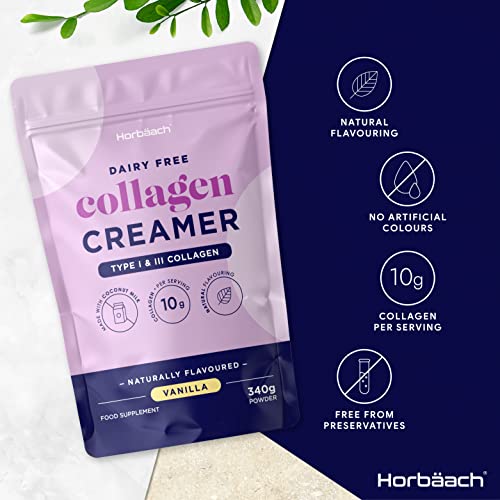 Collagen Creamer for Coffee | Vanilla Flavour | Type 1 & 3 Collagen Peptides Horbäach buy supplements canada