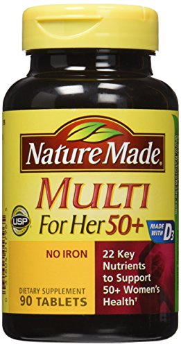 Nature Made Multi For Her 50+ Vitamin & Mineral Tabs, 90 ct (Pack of 2) Packaging May Nature Made buy supplements canada