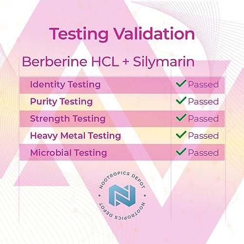 Nootropics Depot Berberine HCL + Silymarin Capsules | 500mg + 90mg | 180 Count Nootropics Depot buy supplements canada