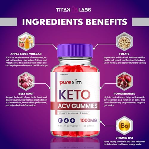 (3 Pack) Pure Slim Keto ACV Gummies, Pure Slim Keto ACV Advanced Weight Loss 1000 MG Titan Labs buy supplements canada