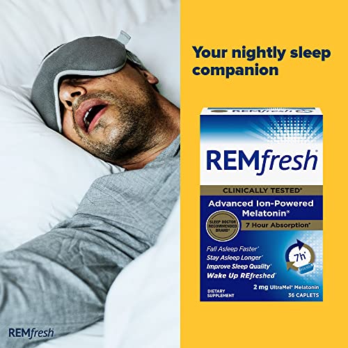 REMfresh 2mg Advanced Melatonin Sleep Aid Supplement (36 Caplets) REMfresh buy supplements canada