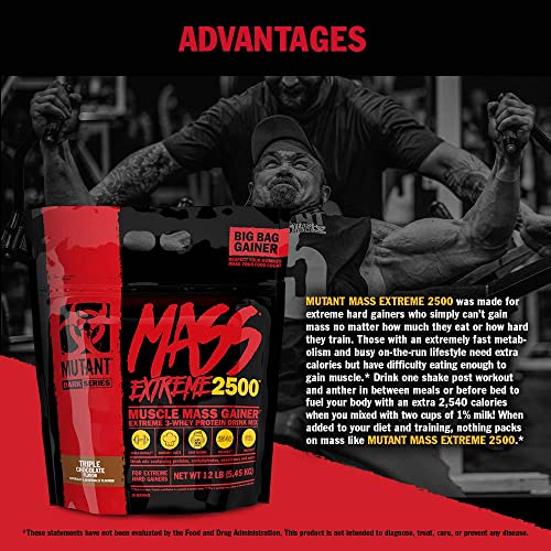 Mutant Mass Extreme Gainer Whey Protein Powder, Build Muscle Size & Strength with High-Density Clean Calories Mutant buy supplements canada