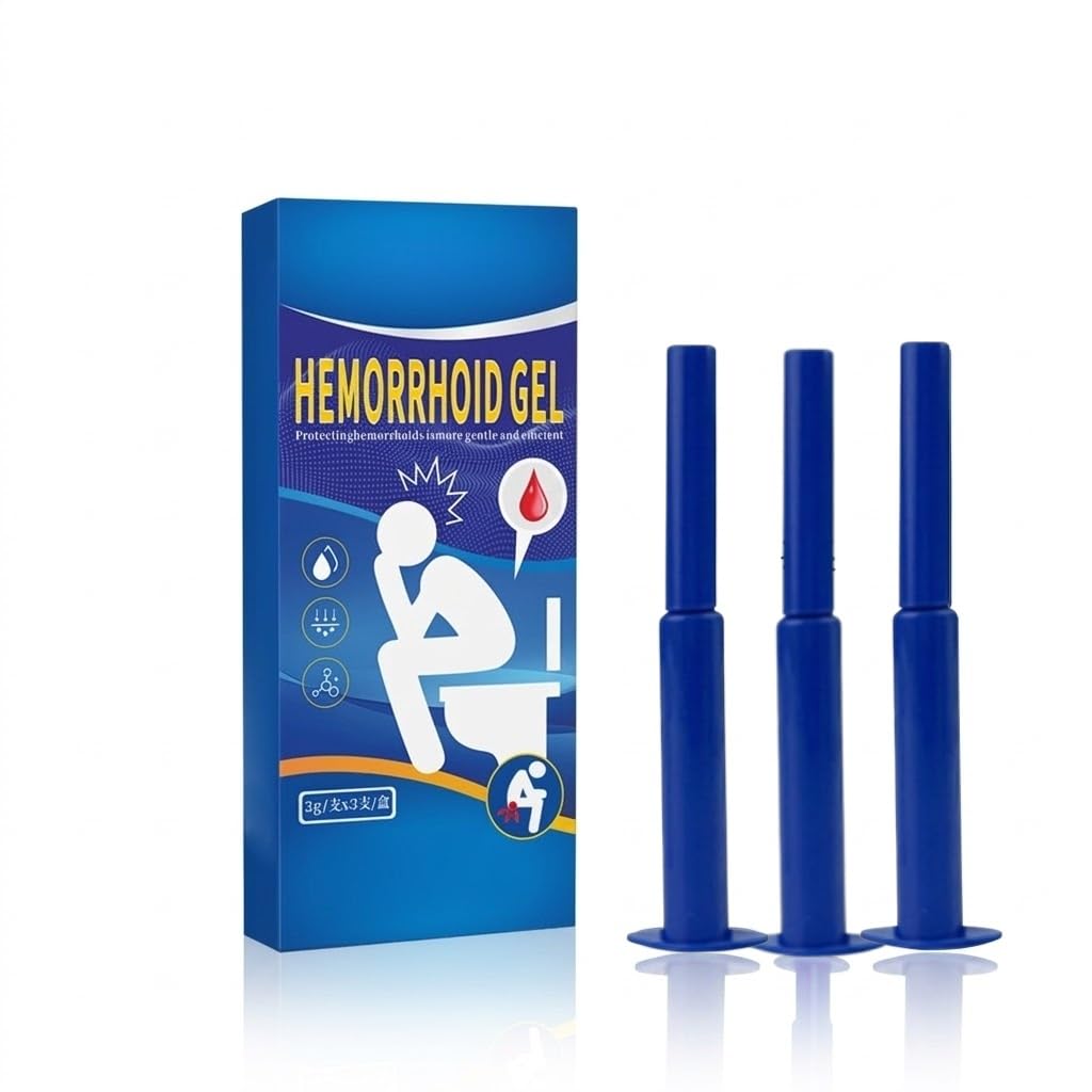 Hemorrhoid Relief Gel with 3 Disposable Applicators - Fast Soothing Cream for Itching & Swelling - Internal & External Treatment (Pack of 3) Aus Healthcare buy supplements canada