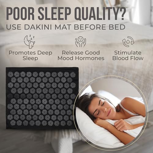 Acupressure Mat and Pillow Set with Extra Mini Accupressure Massage Mat - Organic Cotton Dakini buy supplements canada
