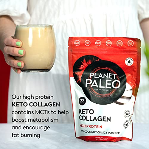 Planet Paleo Keto Collagen Powder (220g, 22 Servings) - Grass-Fed, High Protein Planet Paleo buy supplements canada