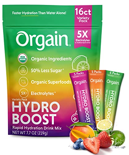 Orgain Organic Hydration Packets, Electrolytes Powder - Variety Pack Hydro Orgain buy supplements canada