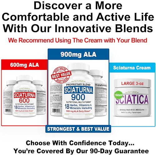 Sciatica Supplement with 600 mg Alpha Lipoic Acid - Sciatic Nerve Support Nuturna buy supplements canada