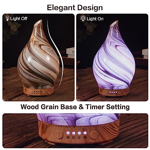 Porseme 100ml Glass Essential Oil Diffuser Aromatherapy Ultrasonic Cool Mist Humidifier 4 Running Hours Porseme buy supplements canada