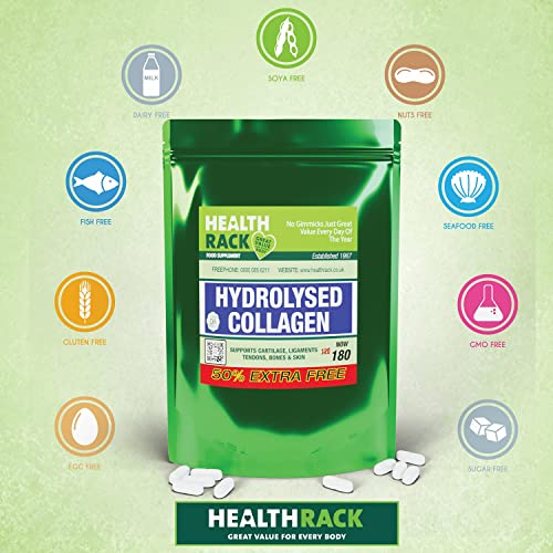 Collagen Supplements 1000mg with Vitamin C 180 Tablets - GMO Free - Hair Skin Nails HealthRack buy supplements canada