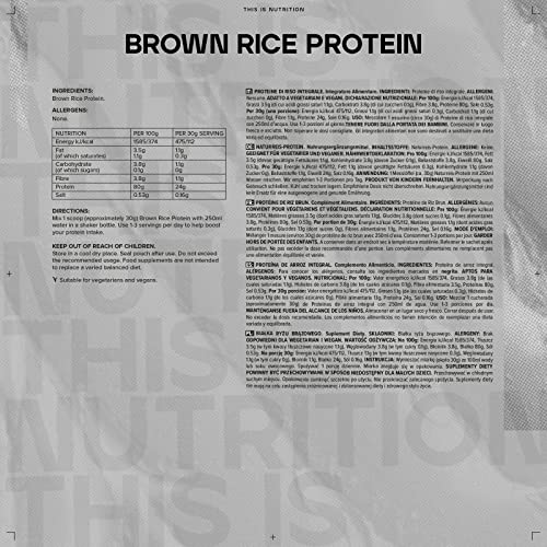 Bulk Brown Rice Protein Powder, Vegan Protein Shake, Unflavoured, 2.5 kg Bulk buy supplements canada