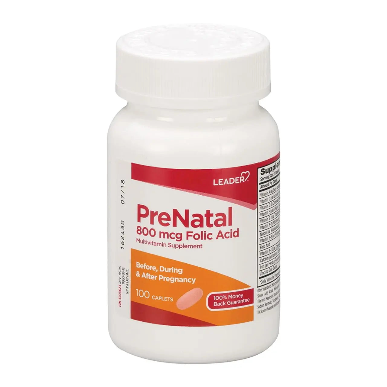 Leader Prenatal Multivitamin with 800mcg Folic Acid & Essential Nutrients for Healthy Pregnancy & Fetal Development, High Potency Vitamin Leader buy supplements canada