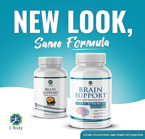 1 Body Brain Support: Twin Pack - 90 Capsules Each - Alpha GPC 1 Body buy supplements canada