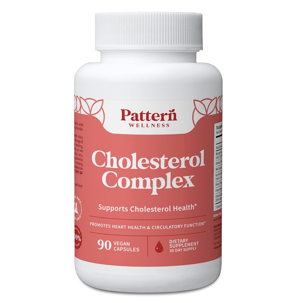 Pattern Wellness Cholesterol Complex Supplement – Supports Overall Well-Being – 3rd Party Lab Tested – 90 Vegan Capsules Pattern Wellness buy supplements canada