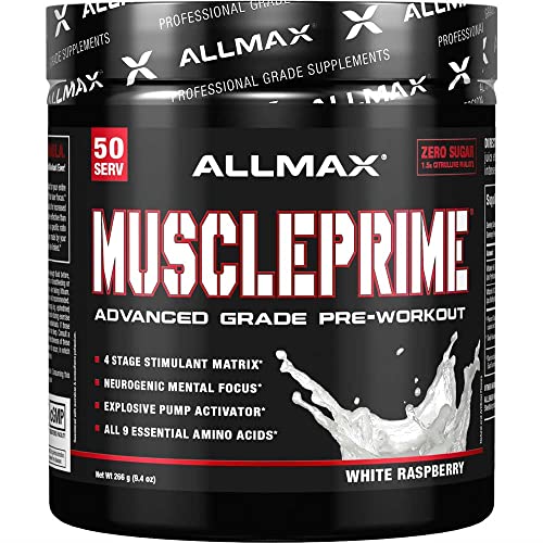 ALLMAX MUSCLEPRIME, White Raspberry - 266 g - Advanced Grade Pre-Workout ALLMAX Nutrition buy supplements canada