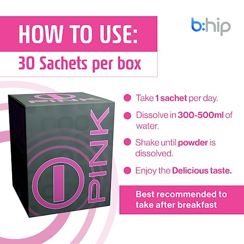 Energy Drink Powder, bHIP Pink for Women 30 Drink Mix Packets. Energy Supplements b:hip buy supplements canada