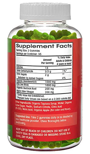Sea Moss Gummies with Apple Cider Vinegar, Bladderwrack, and Burdock Root Organic Flamingo Supplements buy supplements canada