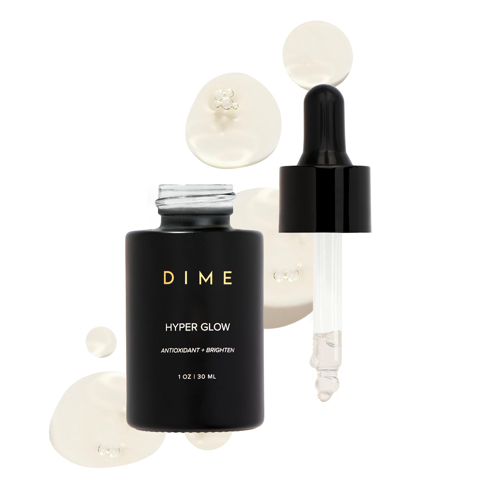 DIME Beauty Hyper Glow Treatment Vitamin C Serum Dark Spot Remover for Face Brightening Hydrating Antioxidant Vitamin C Serum for Face with Ferulic Acid Resveratrol Hyaluronic Acid Aloe 1 oz / 30 ml DIME buy supplements canada