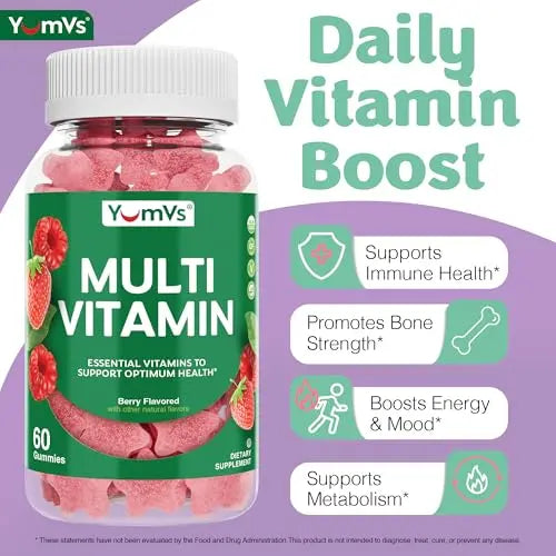 Multivitamin Gummies for Adults, Daily Gummy Vitamin for Women & Men, Immune Support Multivitamin Supplement YUM-V'S buy supplements canada