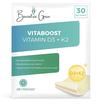 Bariatric Guru VitaBoost Supplement Patch — Vitamin D3, K2, Magnesium & Calcium Citrate Transdermal Topical Patch for Bone, Muscle & Immune Support — 30 Patches Bariatric Guru buy supplements canada