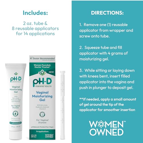 Boric Acid Moisturizing Vaginal Gel with Hyaluronic Acid, Vitamin E for Vaginal Dryness by pH-D pH-D Feminine Health Support buy supplements canada