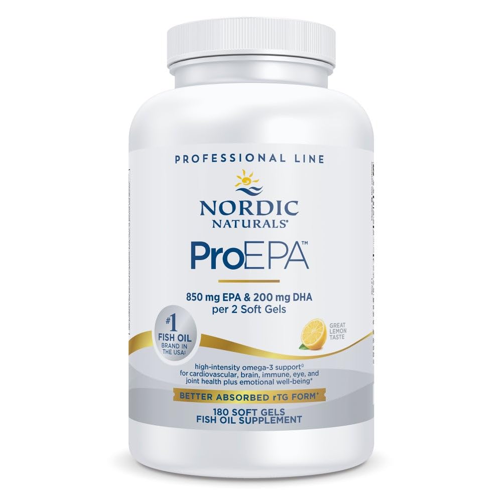 Nordic Naturals ProEPA, Lemon - 180 Soft Gels - 1210 mg Omega-3 - High-Intensity EPA Formula for Healthy Mood, Heart Health & Cellular Function - Non-GMO - 90 Servings Nordic Naturals buy supplements canada