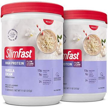 SlimFast Meal Replacement Smoothie Mix, 24 Servings, High Protein, Vanilla Cream, 20g SlimFast buy supplements canada
