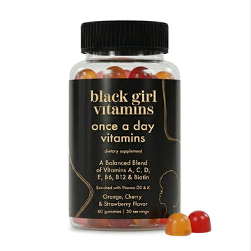 Black Girl Vitamins Once a Day - Womens Multivitamin Gummy - Vitamin A, B, C, E and Zinc. Multivitamin for Women, Immune Support. Vegan Black Girl Vitamins buy supplements canada