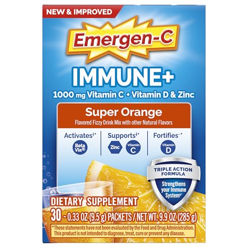 Emergen-C Immune+ Triple Action Immune Support Powder, BetaVia (R), 1000mg Vitamin C, B Vitamins, Vitamin D and Antioxidants Emergen-C buy supplements canada
