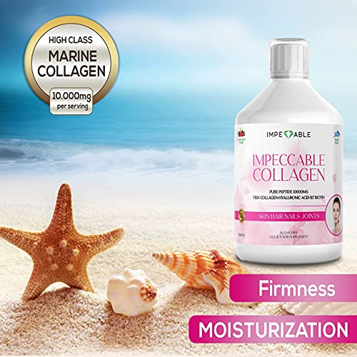 IMPECCABLE Collagen 10.000mg hydrolyzed Sugar Free Liquid Marine Collagen | Supplements for Women and Men Impeccable buy supplements canada